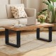 47 inch Farmhouse Style Rustic Coffee Table with Thickened Tabletop and Natural Wood Texture