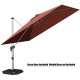 10 Feet 360° Tilt Aluminum Square Patio Umbrella without Weight Base