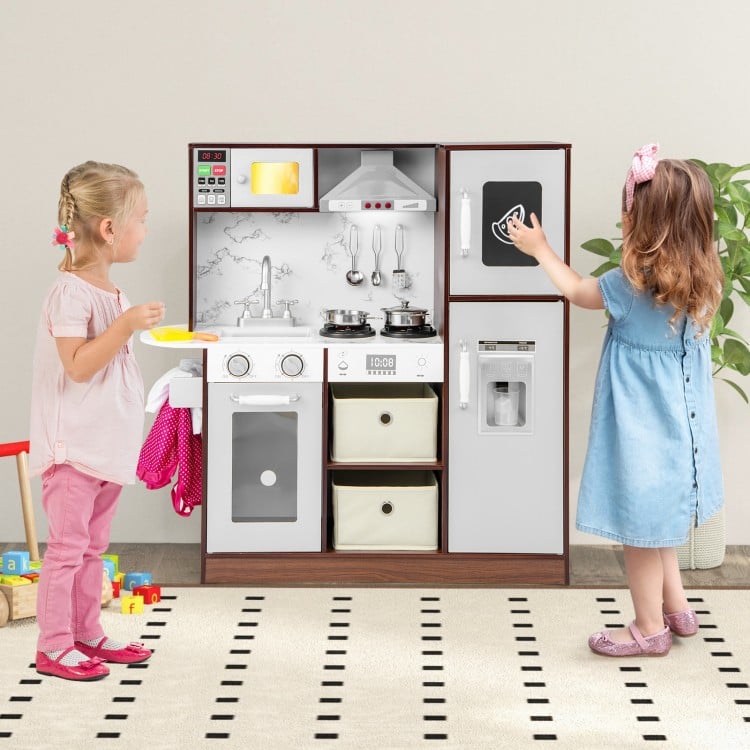 Kids Modern Toy Kitchen Playset with Attractive Lights and Sounds