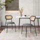 Set of 2 Rattan Dining Chair with Metal Legs
