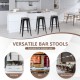 30 Inch Bar Stools Set of 4 with Square Seat and Handling Hole