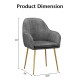 Set of 2 Modern Accent Chair with Removable Cushion and Metal Frame