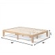 14 Inch Queen Size Rubber Wood Platform Bed Frame with Wood Slat Support