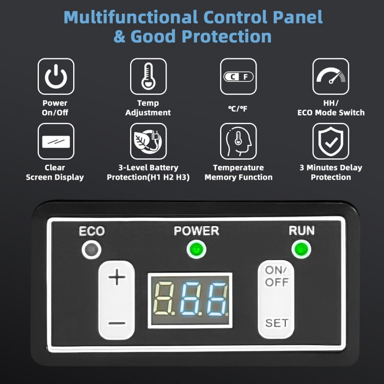 68 Quart Car Refrigerator with Compressor for DC 12/24V and AC 100-240V