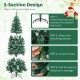 6 Feet Pre-Lit Artificial Christmas Tree with  618 Snowy Branch Tips