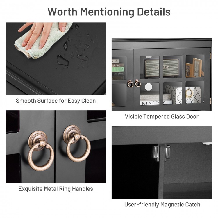 50 Inch Modern Wood Large TV Stand Entertainment Center for TV