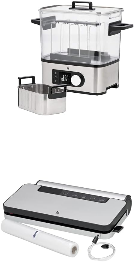 WMF Lono 2-i-1 Sous Vide Garer Pro med Slow-Cook-indsats, vakuummadlavning, skånsom madlavning, vandbeholder 6,0 l, timerfunktion op til 72 timer, 1500 W