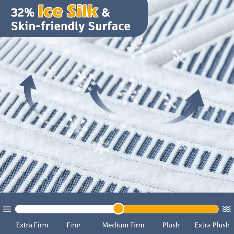 8/10 Inch Twin XL Cooling Adjustable Bed Memory Foam Mattress