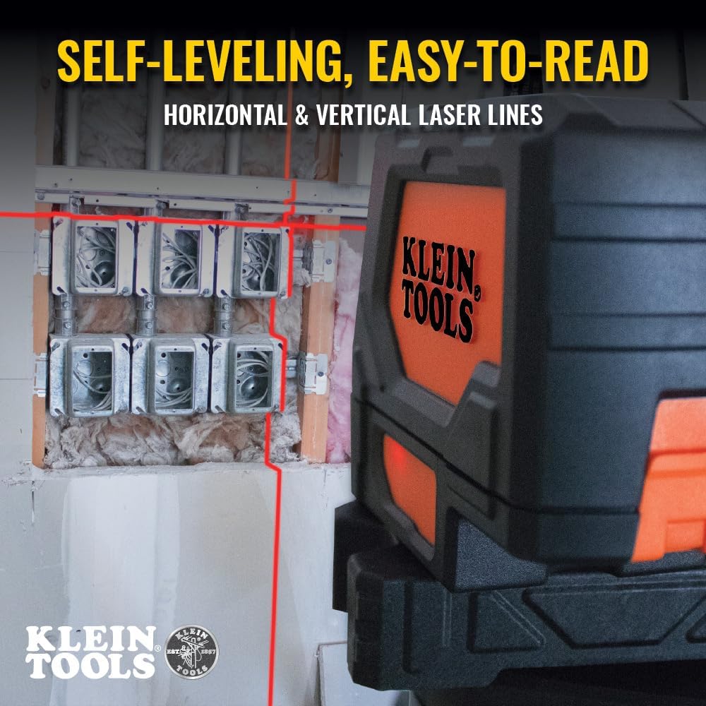 Klein Tools 93LCLS Self-Leveling Laser Level with Plumb Spot & Magnetic Mounting