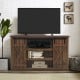 Farmhouse Wood TV Stand for TVs up to 60 Inch with Sliding Barn Doors