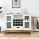 Wood Wine Storage Cabinet with Sideboard and Console