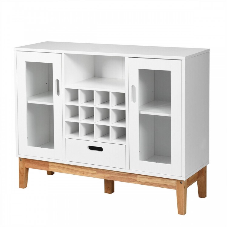 Wood Wine Storage Cabinet with Sideboard and Console