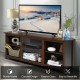 2 Tier Farmhouse Universal TV Stand for TV's up to 65 Inch Flat Screen