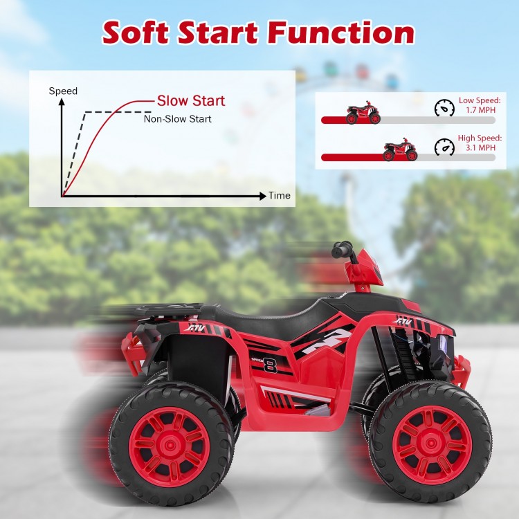 24V Kids Ride-On Electric ATV with Wireless Connection for Toddlers 3-8 Years Old