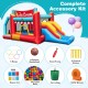 5-in-1 Ice Cream Inflatable Bounce House with Ball Pit and Slide with 520W Blower