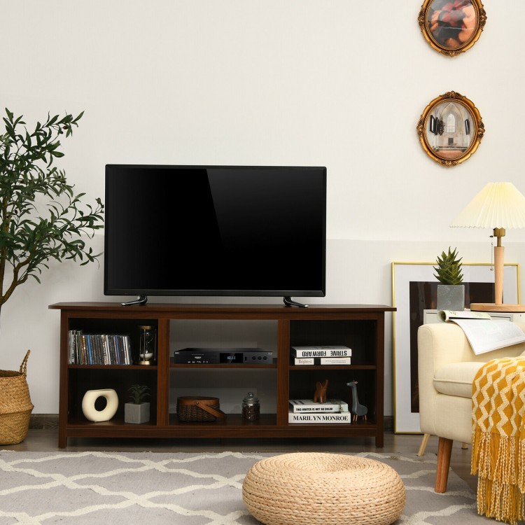 2 Tier Farmhouse Universal TV Stand for TV's up to 65 Inch Flat Screen