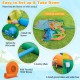 Kids Inflatable Water Slide with Soccer Gate and 750W Blower