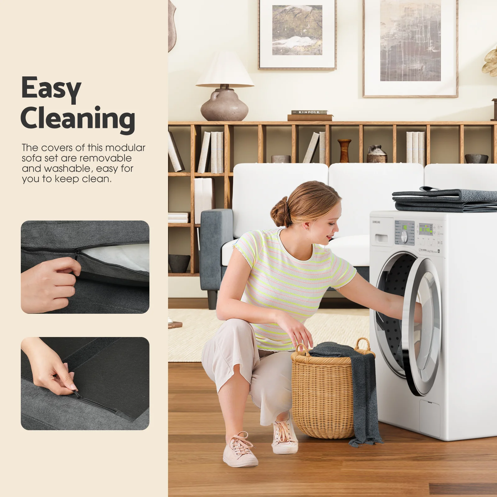 3 Seater Sofa Lounge Set Gery