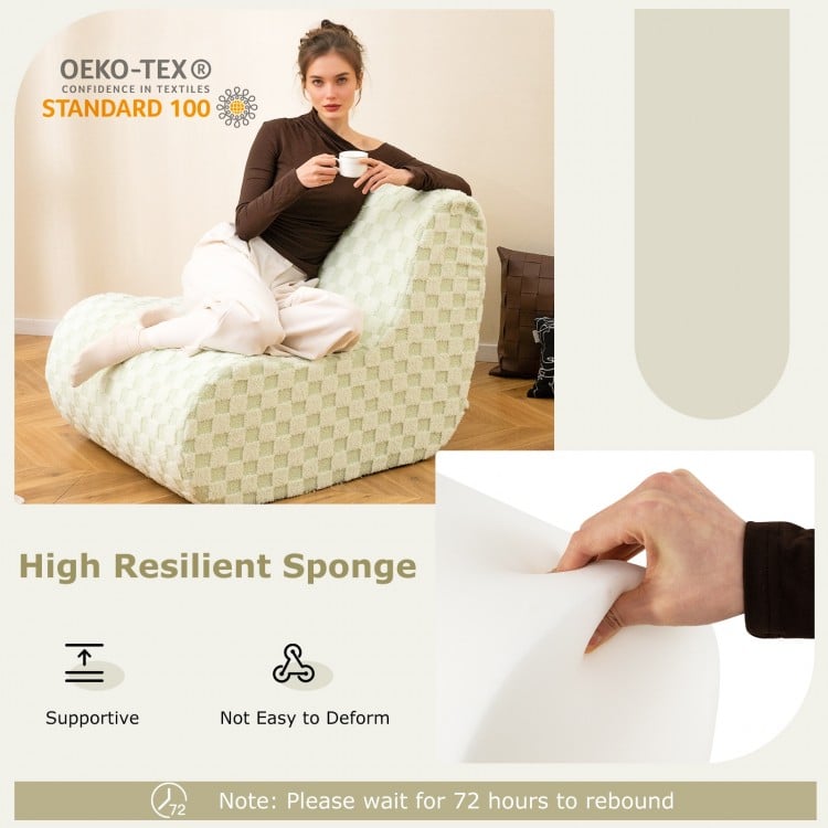 Bean Bag Chair with Ottoman and High Elasticity Sponge