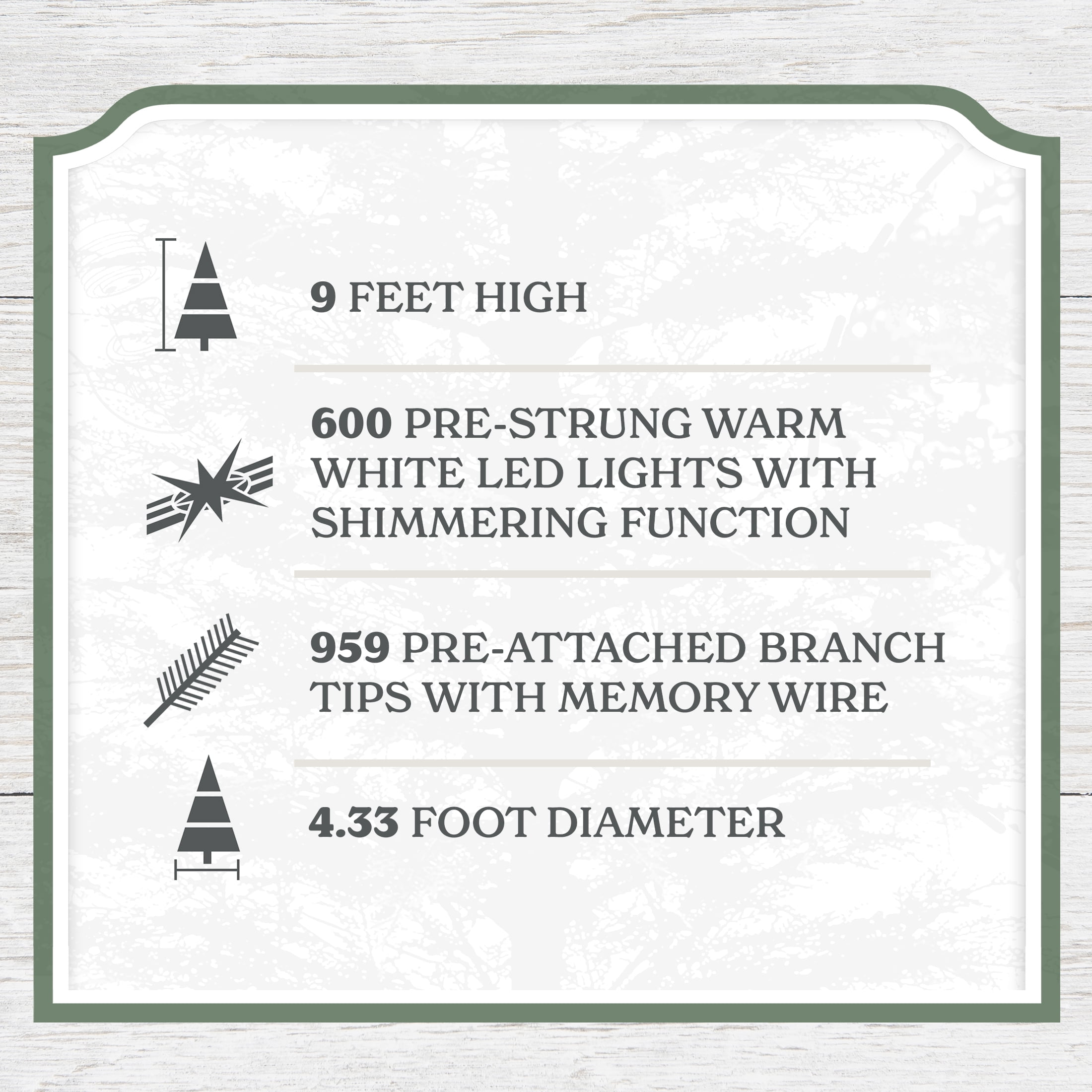 My Texas House 7.5 ft Pre-Lit Cypress Artificial Christmas Tree with 500 Twinkle LED Lights and Stand