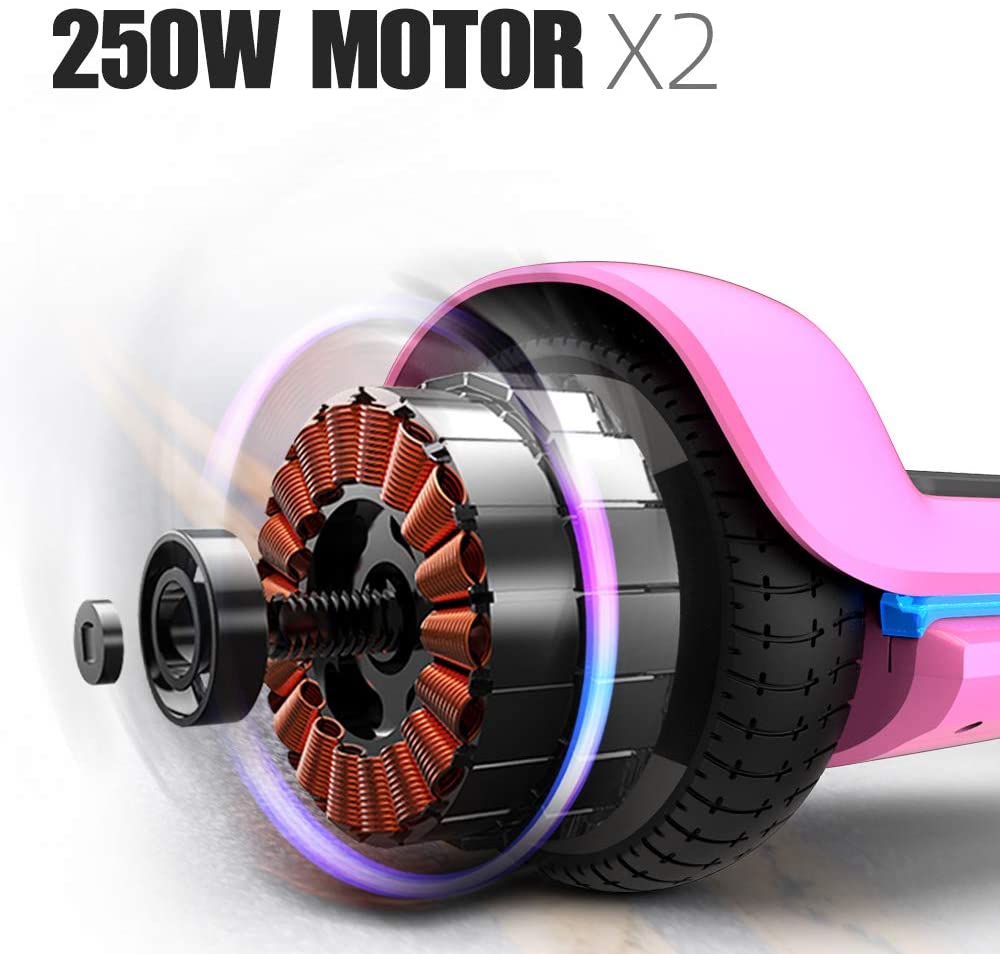 Gyroor Swift 6.5′′ Self-Balancing Hoverboard with Flashing Wheels, Bluetooth Speaker, App Control, UL2272 Certified