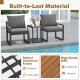 5 Pieces Aluminum Frame Weatherproof Outdoor Conversation Set with Soft Cushions
