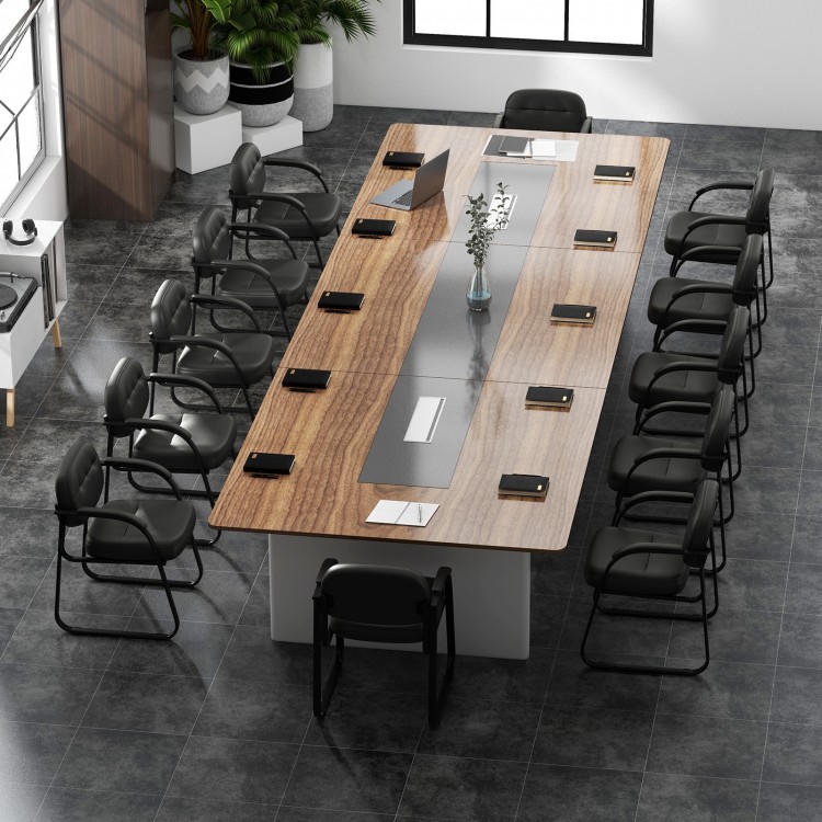 Waiting Room Chair Set of 2 Reception Chairs with Sled Base and Padded Arm Rest