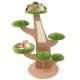 50 Inch Pine Shape Cat Tree for Indoor Cats with Sisal Scratching Board