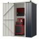 4 x 3 FT Metal Outdoor Storage Shed with Lockable Door