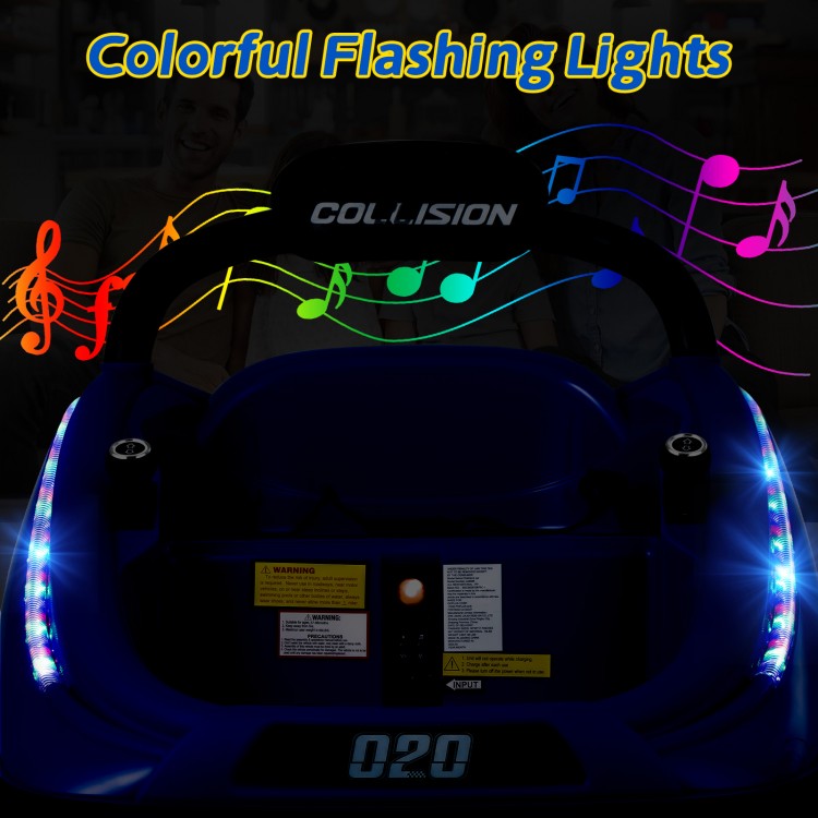 12V Kids Bumper Car Ride on Toy with Remote Control and 360 Degree Spin Rotation