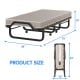 79 x 36 Inch Folding Rollaway Bed with Memory Foam Mattress