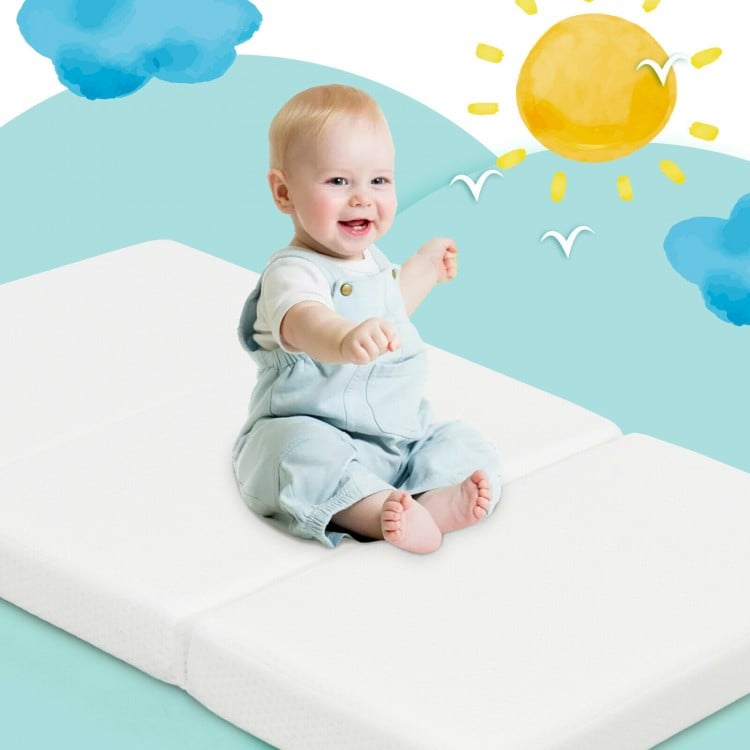 Memory Foam Foldable Baby Mattress with Carrying Bag