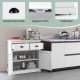 Kitchen Buffet Storage Cabinet with 2 Doors and 2 Storage Drawers