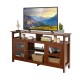 58 Inch TV Stand with 2 Cabinets for Flat Screen TVs up to 65 Inch