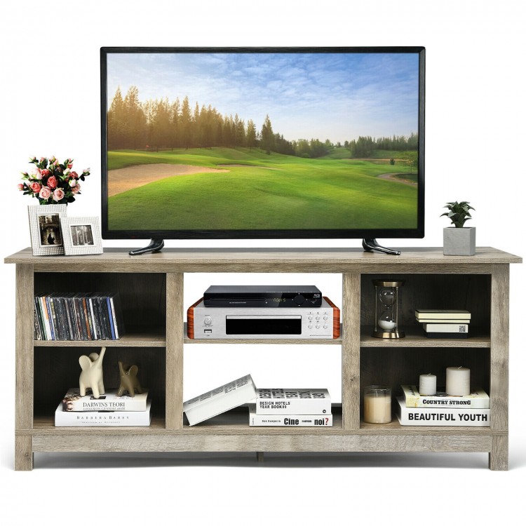 58 Inch 2-Tier TV Stand Entertainment Media Console Center