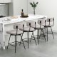25 Inch 2 Pieces Modern Upholstered Bar Stools with Back and Footrests