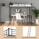Metal Twin Bed Frame Single High Loft Bed