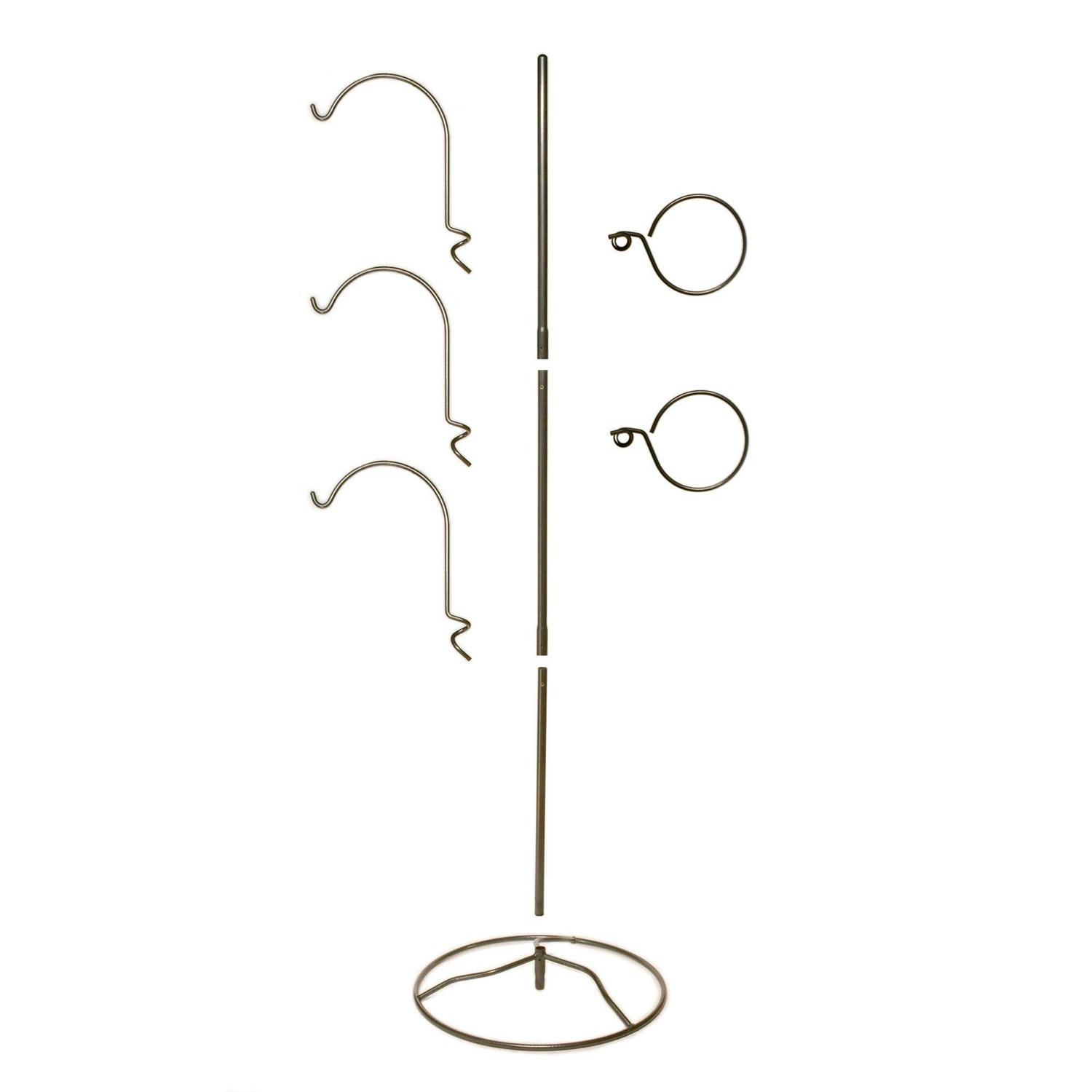 Yard Butler YT-5 Steel Hanging Garden System with Adjustable Hooks and Balcony Base
