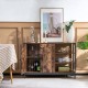 Industrial Kitchen Sideboard Buffet with Open Shelves