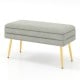 Velvet Upholstered Storage Bench with Removable Top