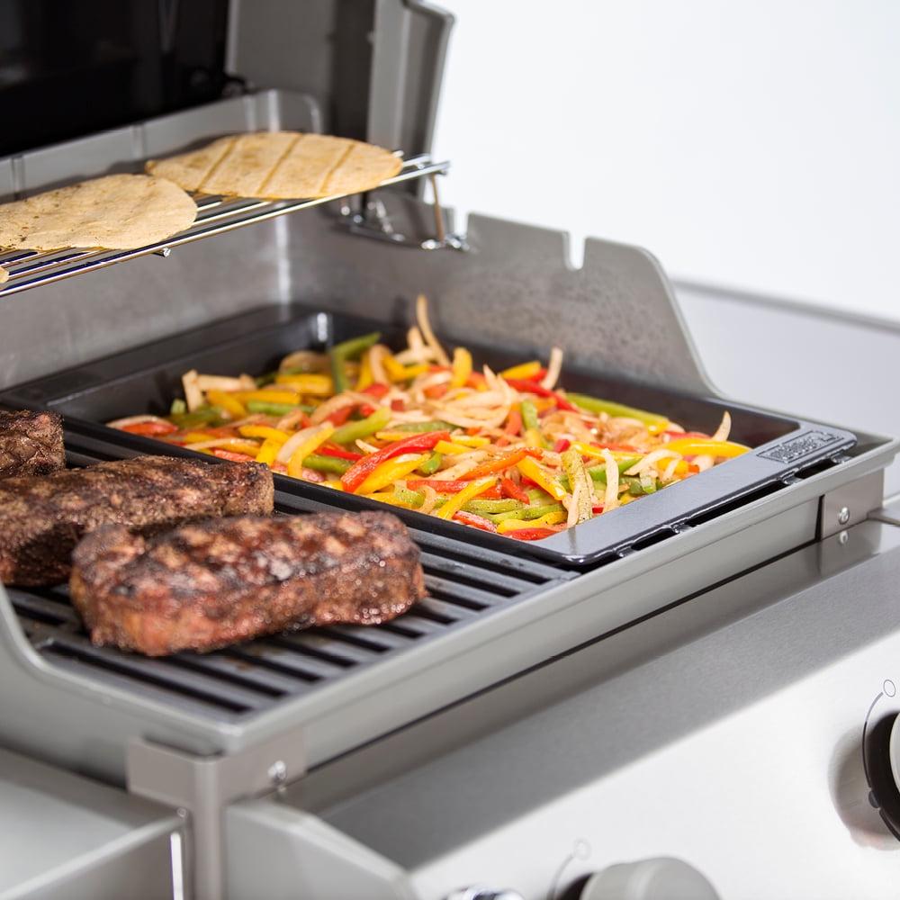 Weber Spirit II Gas Grill Griddle, Porcelain-Enameled Cast Iron, Fits Spirit 200/300 Series, Easy-Clean Surface