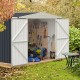 7.5 x 6.3 FT Metal Outdoor Storage Shed with Lockable Door