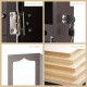 Lockable Wall Mounted Mirror Jewelry Armoire with 5 LEDs and 6 Drawers