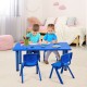 Kids Plastic Rectangular Learn and Play Table