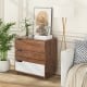 Rustic Farmhouse Wooden Storage Dresser for Bedroom Living Room
