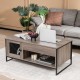 42 Inch Lift Top Coffee Table with Storage and Hidden Compartment