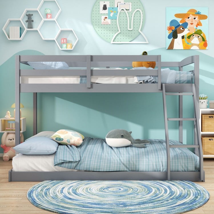 Twin Over Full Bunk Bed Low Floor Bunk Bed Frame