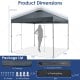 10 x 10 Feet Foldable Outdoor Instant Pop-up Canopy with Carry Bag
