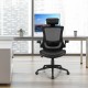 High-Back Executive Chair with Adjustable Lumbar Support and Headrest