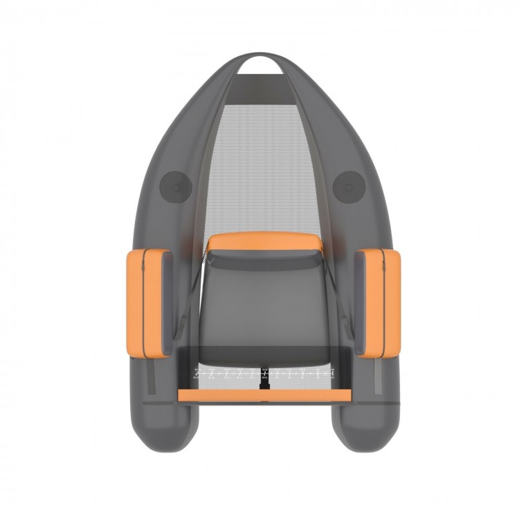 Inflatable Fishing Float Tube with Pump Storage Pockets and Fish Ruler